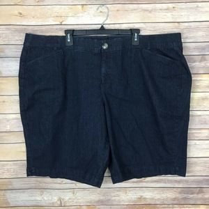 CJ Banks 26W Mid Rise Denim Bermuda Shorts B38